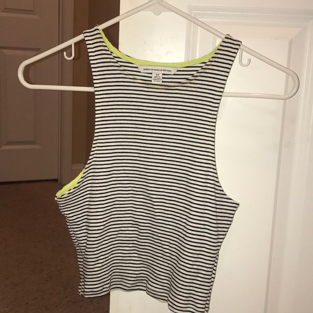 Striped American Eagle crop top
